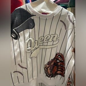 Queen of Sparkles NWOT Baseball Sweatshirt size M